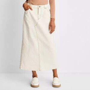Women’s Denim Skirt  Future Collective Reese Blutstein Ivory Size 10